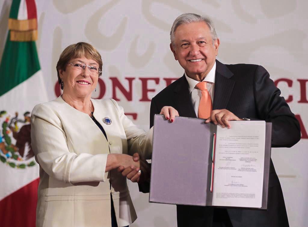 El Gobierno de México reconoce el trabajo de la alta comisionada de las Naciones Unidas para los Derechos Humanos, Michelle Bachelet