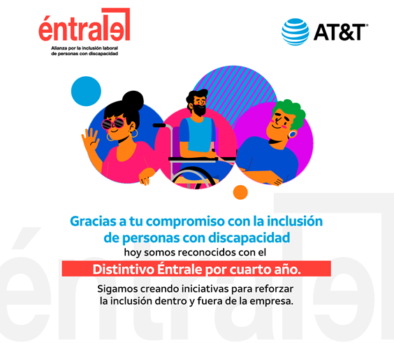 AT&T México es galardonada por su compromiso con la integración de personas con discapacidad