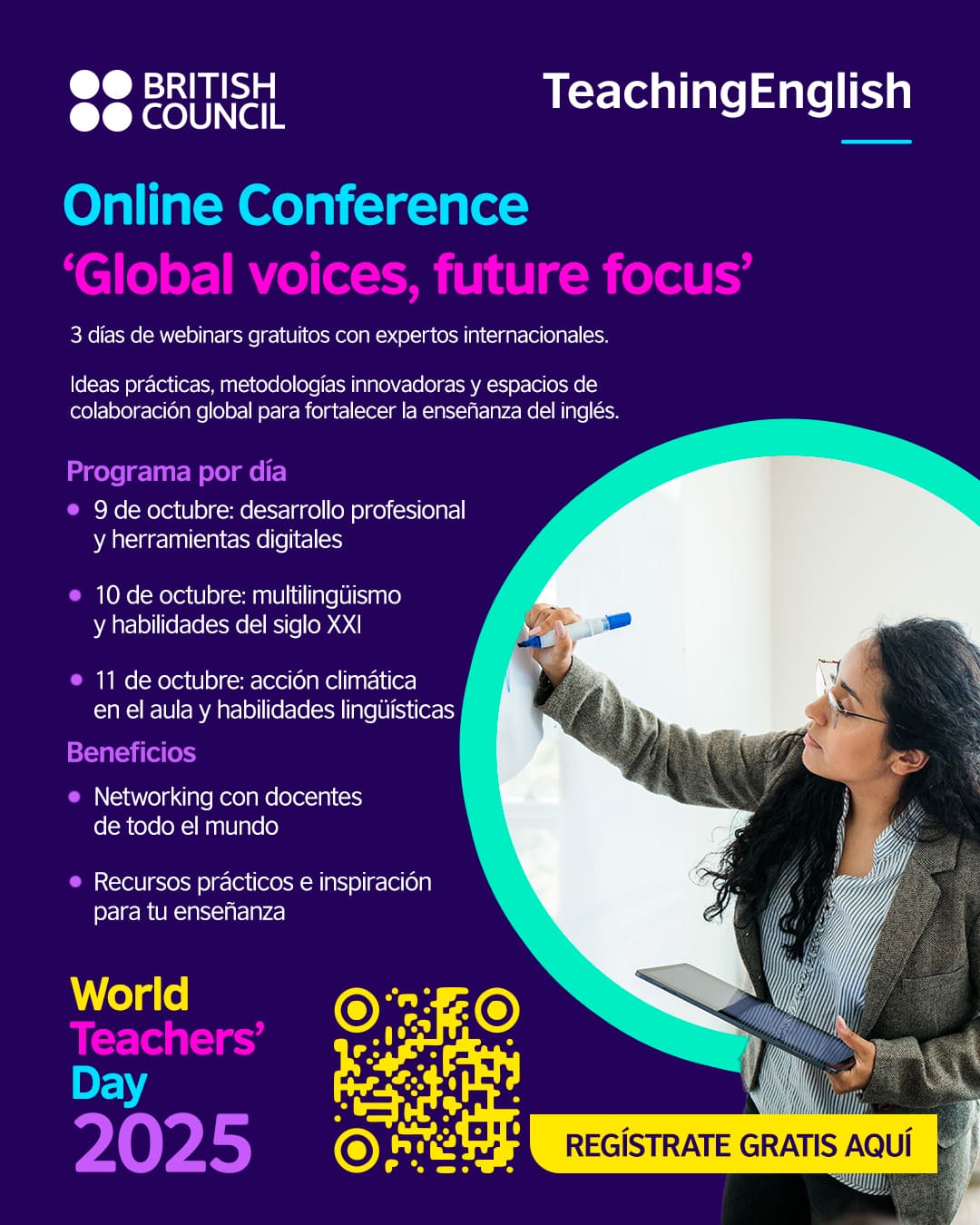 Ante la necesidad de fortalecer la formación de maestros de inglés en México, British Council impulsa  capacitación gratuita en el marco del Día Mundial del Docente