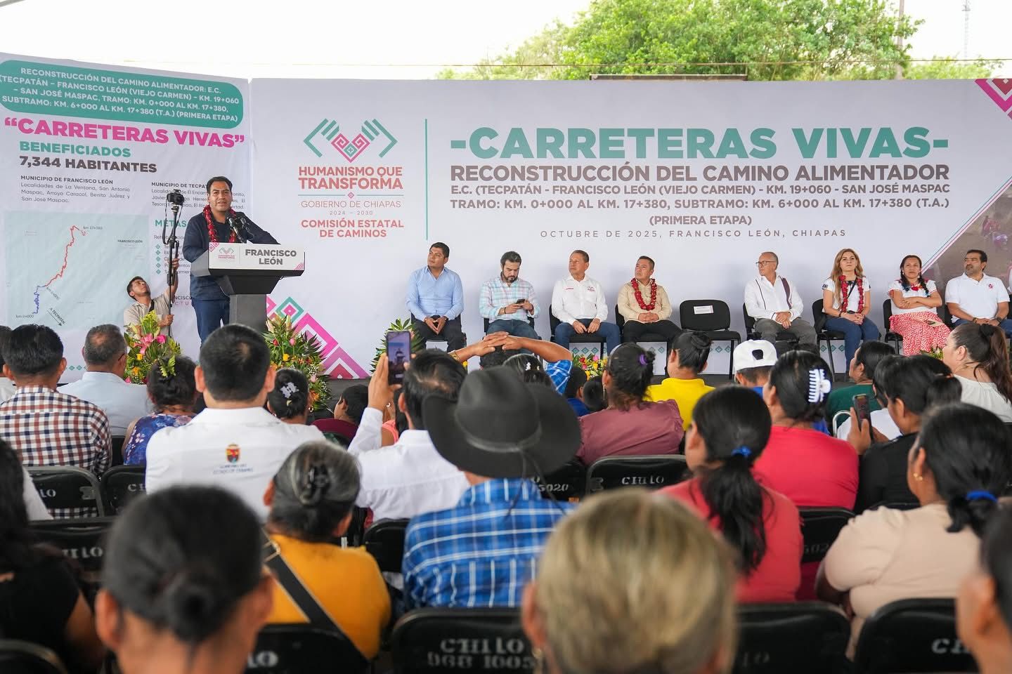 Eduardo Ramírez recorre Sunuapa, Ostuacán y Francisco León con acciones para fortalecer el desarrollo 
