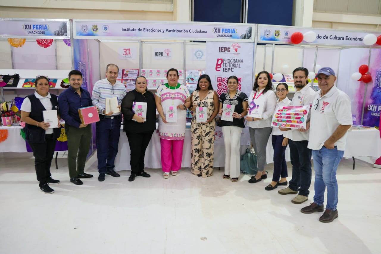 El IEPC Chiapas participa en la 12ª Feria Internacional del Libro de la Benemérita UNACH