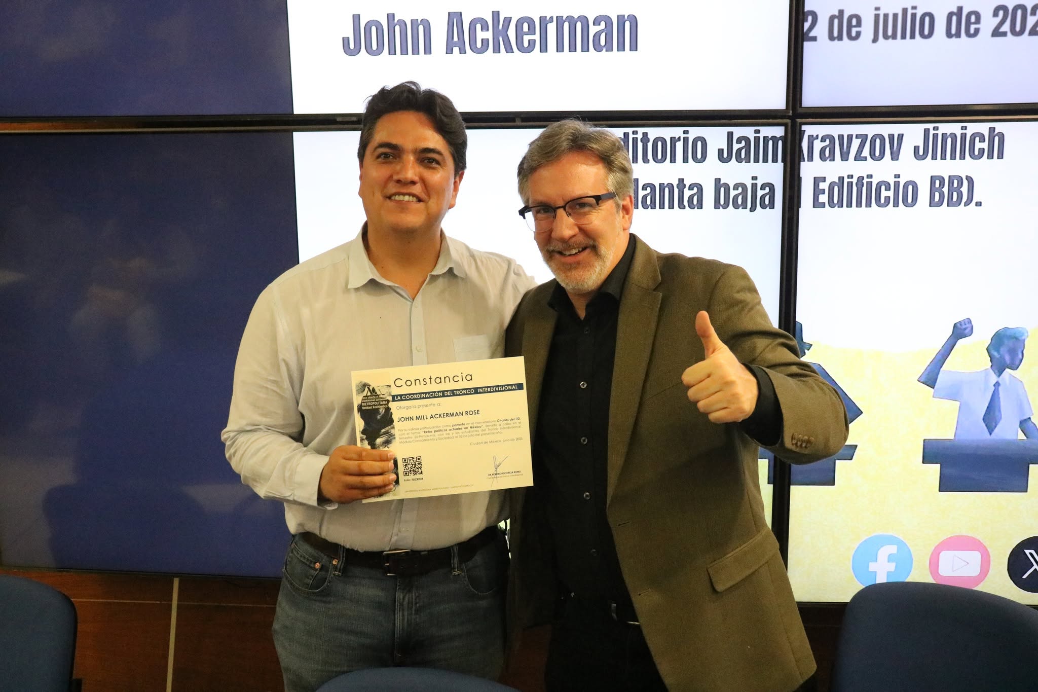 Estudiantes de la UAM Xochimilco deben generar su transformación: John M. Ackerman 