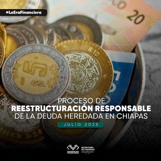 Gobierno de Chiapas anuncia reestructuración responsable de deuda heredada 