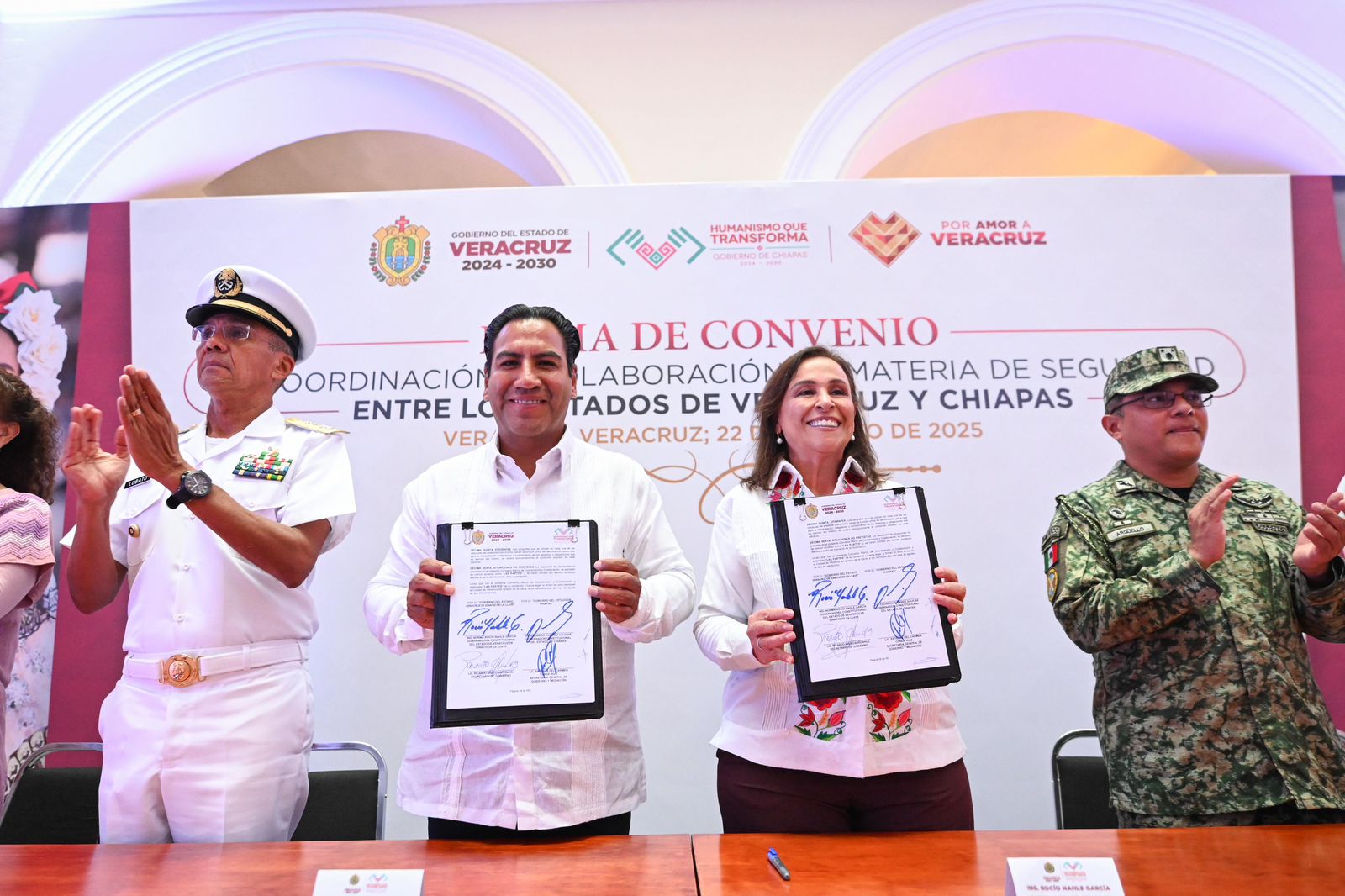 Sur del país se fortalece en seguridad con acuerdo entre Veracruz y Chiapas 