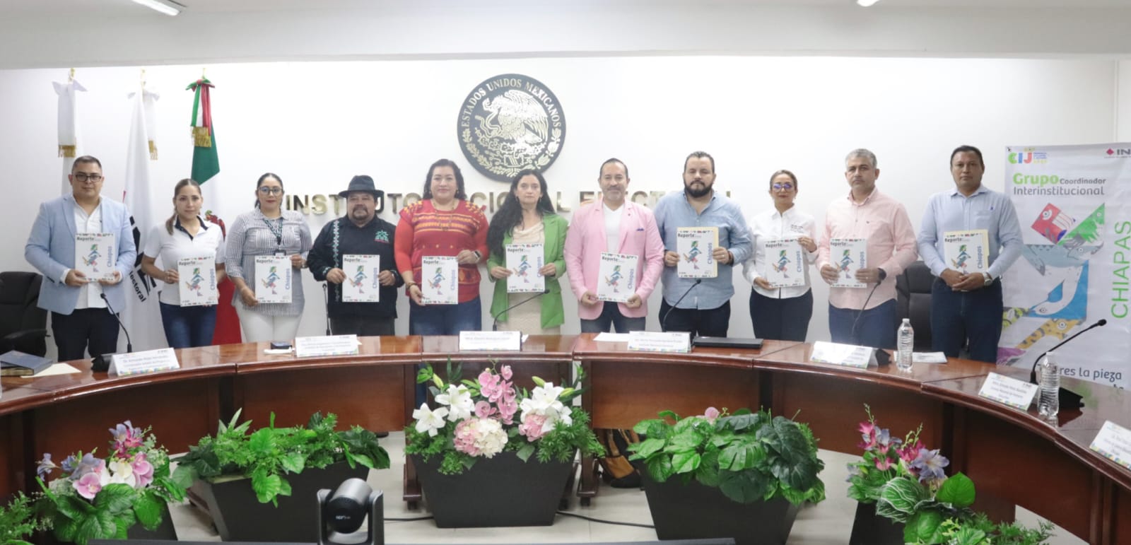 INE Chiapas presenta resultados de la Consulta Infantil y Juvenil 2024. 