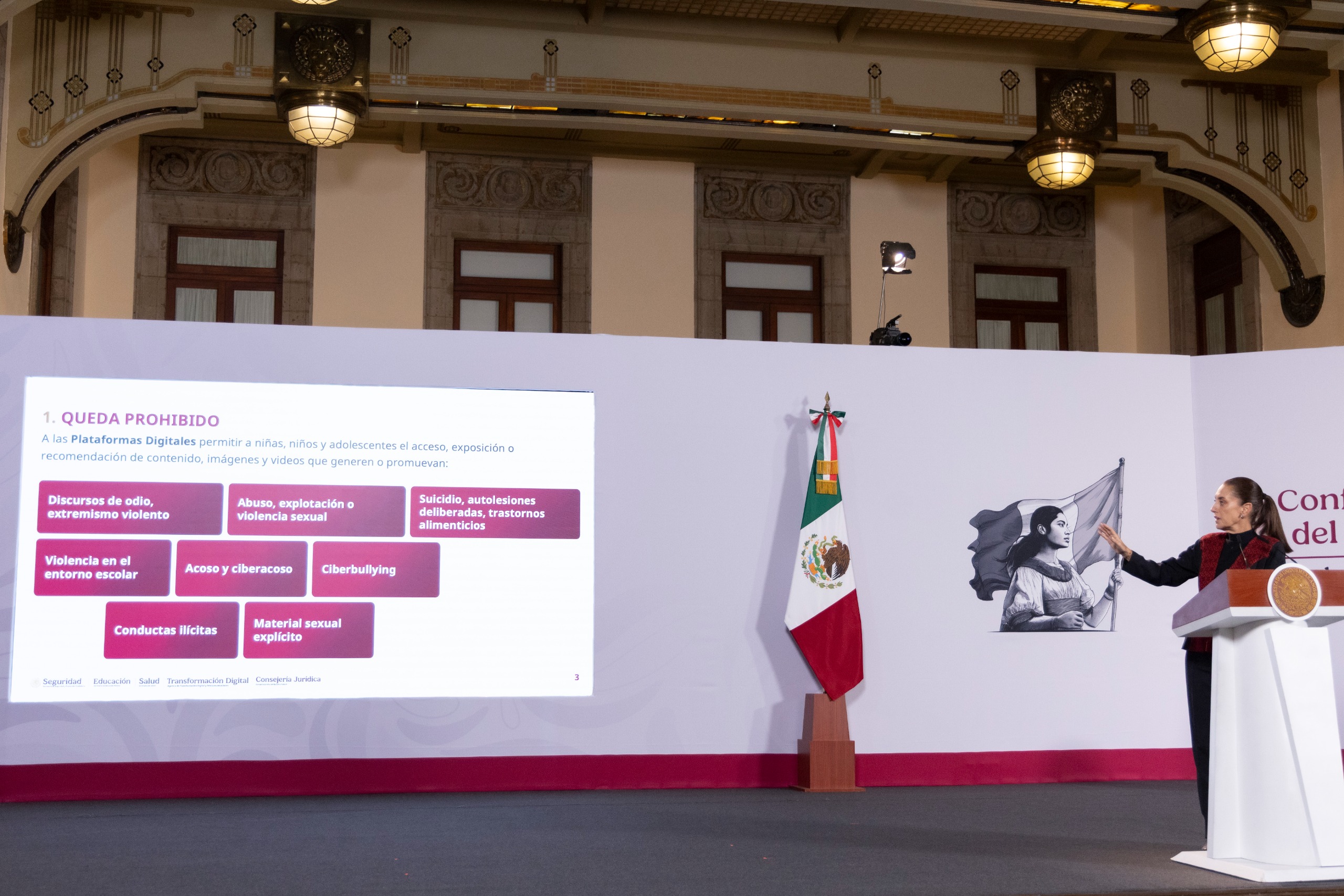 PRESIDENTA CLAUDIA SHEINBAUM PRESENTA DECRETO PARA GARANTIZAR QUE PLATAFORMAS DIGITALES SEAN ESPACIOS SEGUROS PARA NIÑAS, NIÑOS Y ADOLESCENTES