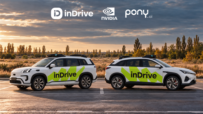 inDrive se alía con NVIDIA y Pony.ai para acelerar la puesta en marcha de los robotaxis autónomos