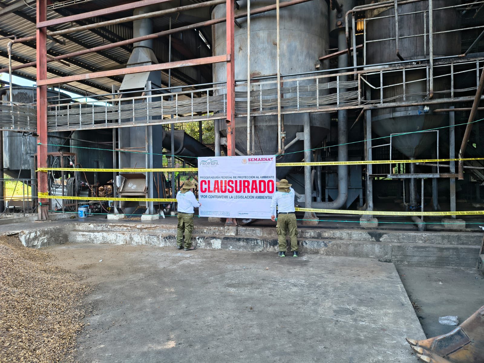 PROFEPA clausura planta extractora de aceite de palma en Huehuetán por violaciones a la ley ambiental