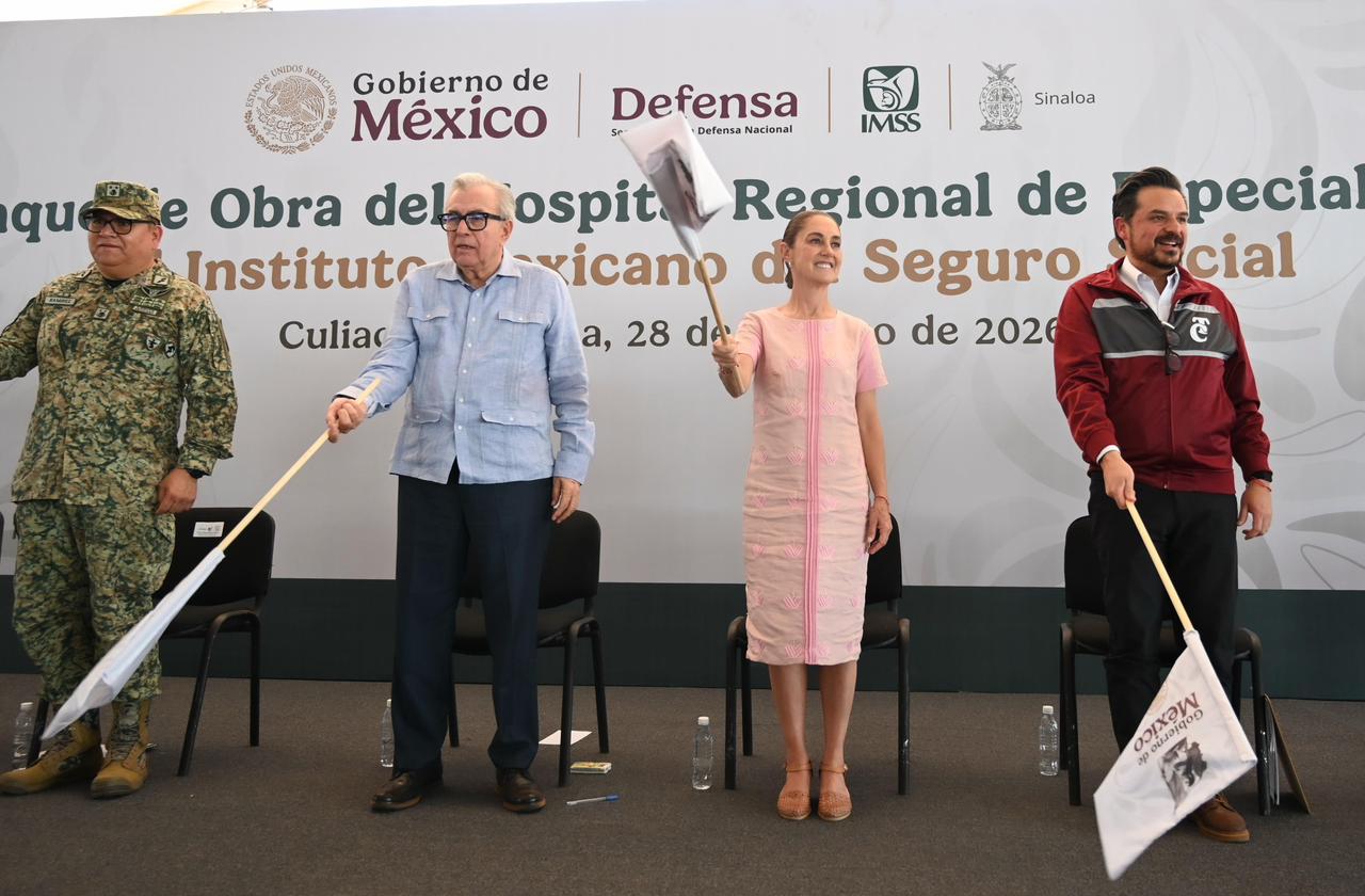 EN CULIACÁN, SINALOA, PRESIDENTA CLAUDIA SHEINBAUM DA BANDERAZO DE SALIDA A LA CONSTRUCCIÓN DEL HOSPITAL REGIONAL DE ESPECIALIDADES DEL IMSS EN BENEFICIO DE 762 MIL 155 DERECHOHABIENTES