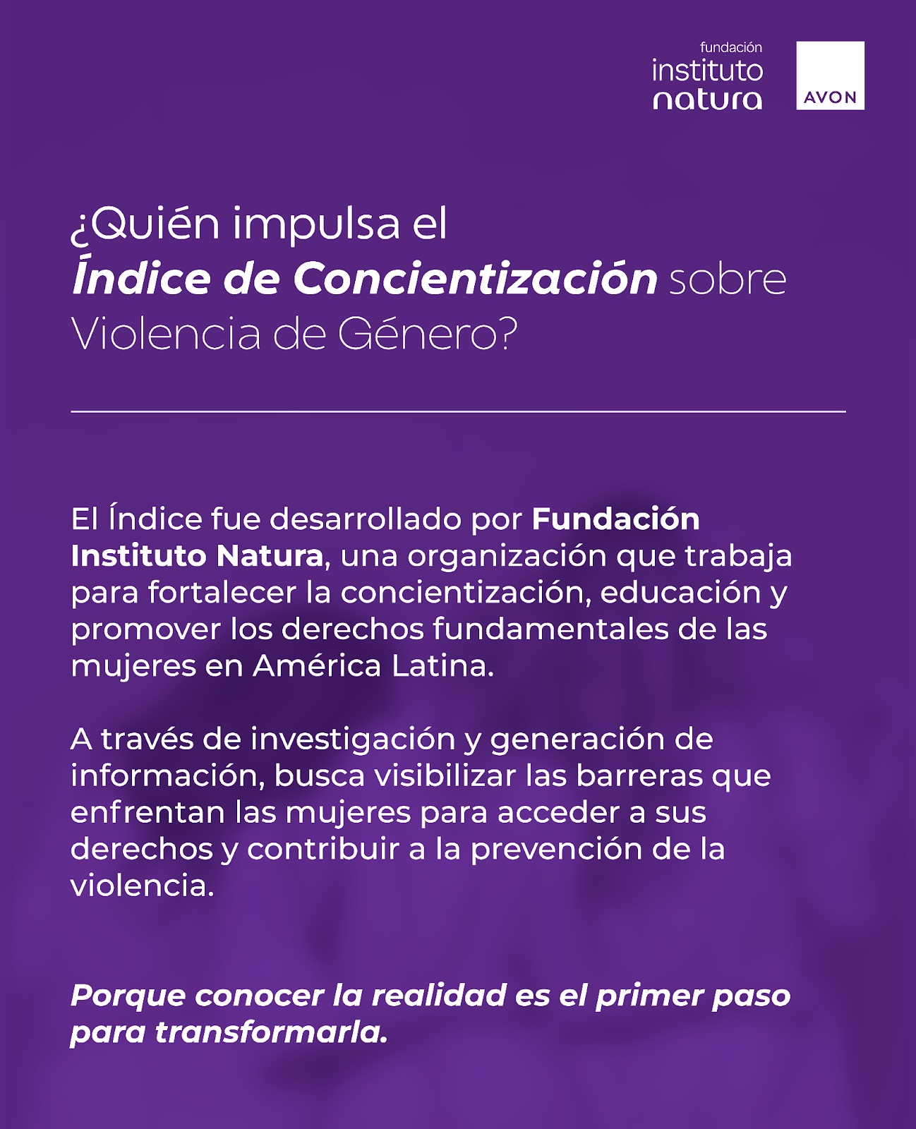 Existe una ley para proteger a las mujeres, pero 7 de cada 10 personas no la conocen