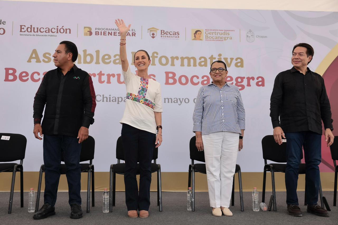EN PALENQUE, PRESIDENTA CLAUDIA SHEINBAUM ANUNCIA QUE BECA GERTRUDIS BOCANEGRA SE OTORGARÁ A TODOS LOS ESTUDIANTES UNIVERSITARIOS DE CHIAPAS