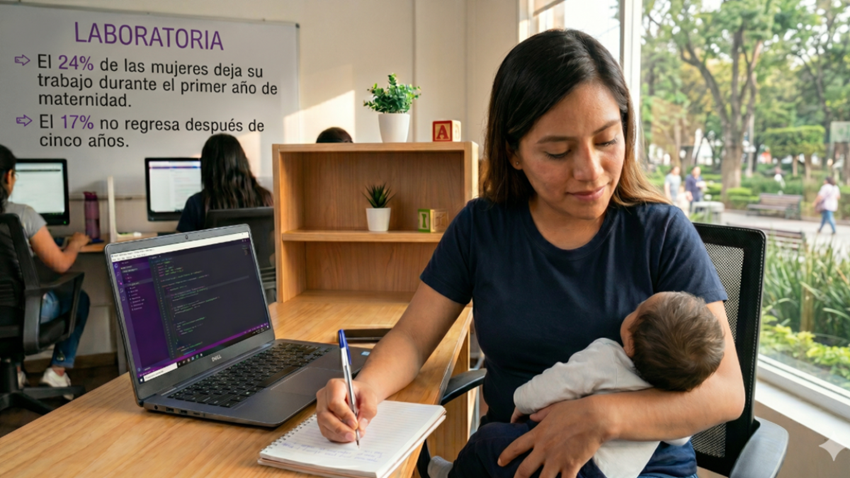 Por trabajos humanos que permitan maternar: 24% de las mujeres deja su trabajo durante el primer año de maternidad