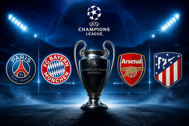 Champions League 2026: dos estilos, cuatro equipos y probabilidades sin dueño claro