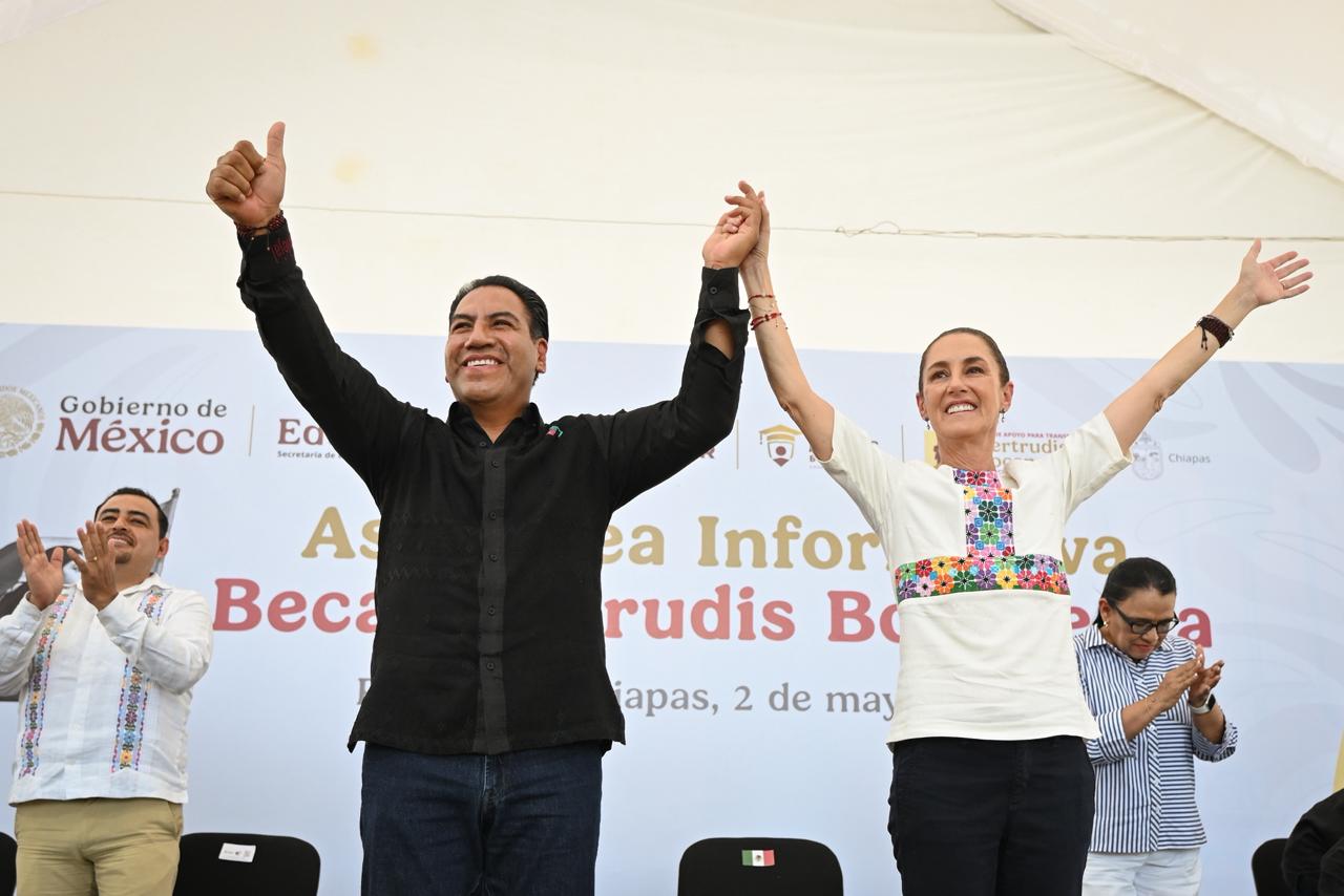 Eduardo Ramírez destaca respaldo de Claudia Sheinbaum a la educación de la juventud chiapaneca