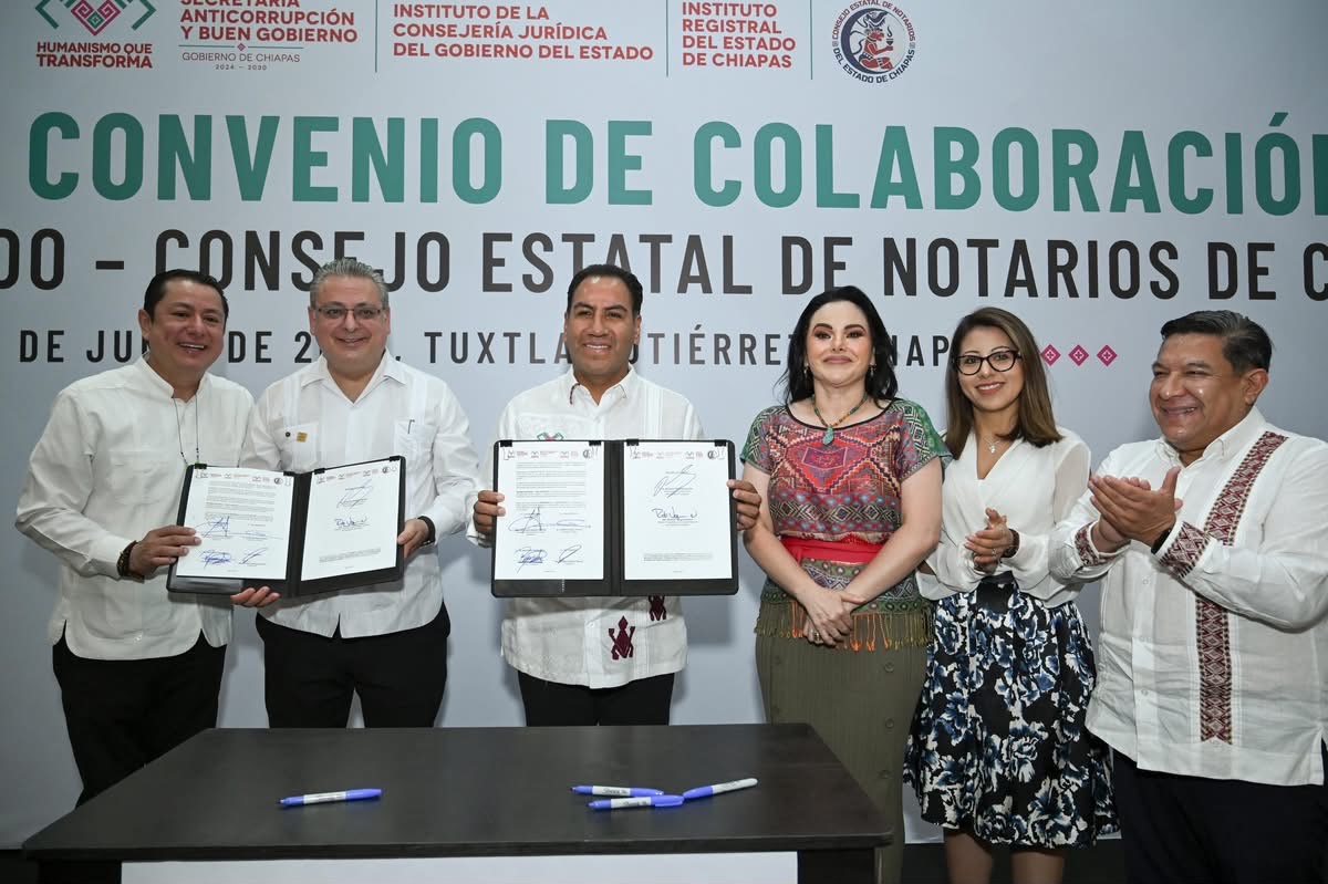 Eduardo Ramírez fortalece la certeza jurídica en Chiapas con alianza estratégica entre Gobierno y notariado