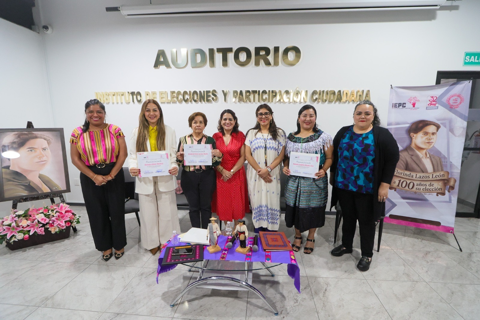 Conmemora IEPC el centenario de la elección de Florinda Lazos León como primera diputada chiapaneca