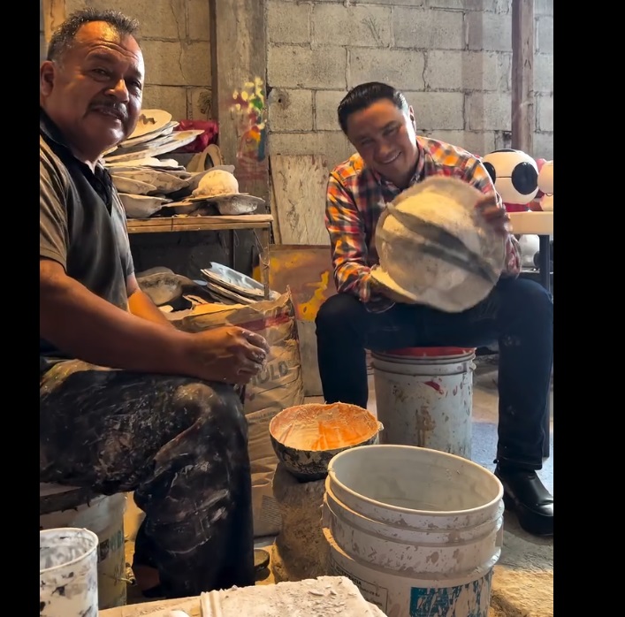 Antonio Mayorga inicia recorrido para impulsar a artesanos del yeso en Tuxtla Gutiérrez