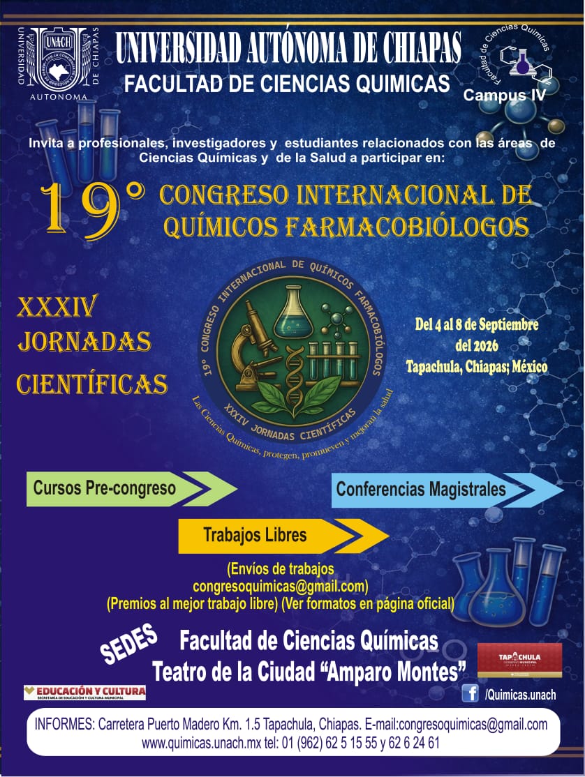Organiza UNACH el 19º Congreso Internacional de Químicos Farmacobiólogos